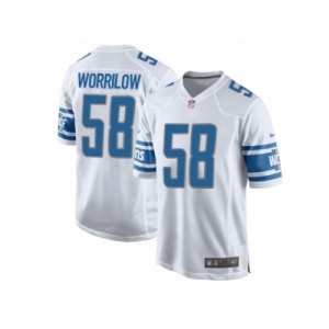 Men Nike Detroit Lions #58 Paul Worrilow Game White NFL Jersey