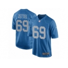 Men Nike Detroit Lions #69 Anthony Zettel Game Blue Alternate NFL Jersey