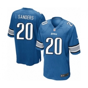 Men's Nike Detroit Lions #20 Barry Sanders Game Light Blue Team Color NFL Jersey