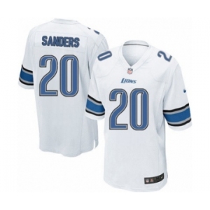 Men's Nike Detroit Lions #20 Barry Sanders Game White NFL Jersey
