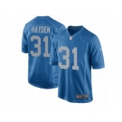 Men's Nike Detroit Lions #31 D.J. Hayden Game Blue Alternate NFL Jersey