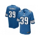 Men's Nike Detroit Lions #39 Johnthan Banks Game Light Blue Team Color NFL Jersey