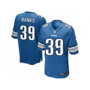 Men's Nike Detroit Lions #39 Johnthan Banks Game Light Blue Team Color NFL Jersey