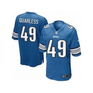 Men's Nike Detroit Lions #49 Andrew Quarless Game Light Blue Team Color NFL Jersey