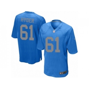 Men's Nike Detroit Lions #61 Kerry Hyder Game Blue Alternate NFL Jersey