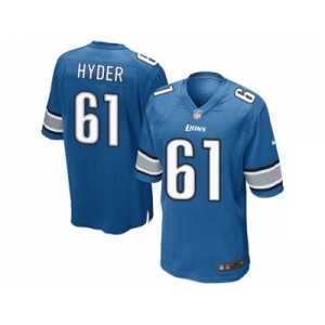 Men's Nike Detroit Lions #61 Kerry Hyder Game Light Blue Team Color NFL Jersey