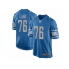 Men's Nike Detroit Lions #76 T.J. Lang Game Light Blue Team Color NFL Jersey
