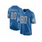 Men's Nike Detroit Lions #80 Michael Roberts Game Light Blue Team Color NFL Jersey