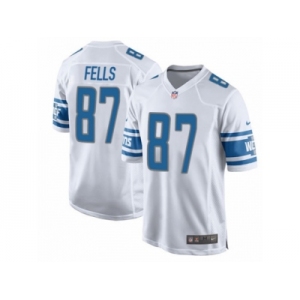Men's Nike Detroit Lions #87 Darren Fells Game White NFL Jersey