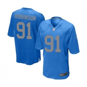 Men's Nike Detroit Lions #91 A'Shawn Robinson Game Blue Alternate NFL Jersey