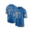 Men's Nike Detroit Lions #97 Akeem Spence Game Light Blue Team Color NFL Jersey