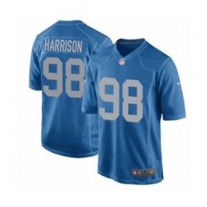 Men's Nike Detroit Lions #98 Damon Harrison Game Blue Alternate NFL Jersey