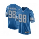 Men's Nike Detroit Lions #98 Damon Harrison Game Blue Team Color NFL Jersey
