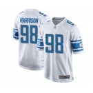 Men's Nike Detroit Lions #98 Damon Harrison Game White NFL Jersey