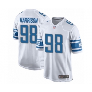 Men's Nike Detroit Lions #98 Damon Harrison Game White NFL Jersey
