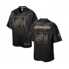 nike nfl jerseys detroit lions #81 calvin johnson black gold collection[game]