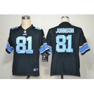 nike nfl jerseys detroit lions #81 calvin johnson black[game]