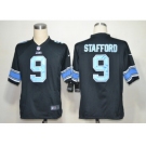 nike nfl jerseys detroit lions #9 stafford black[game]