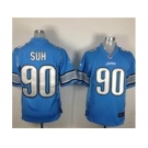 nike nfl jerseys detroit lions #90 ndamukong suh blue[game]