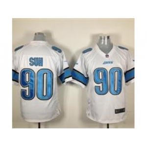 nike nfl jerseys detroit lions #90 ndamukong suh white[game]