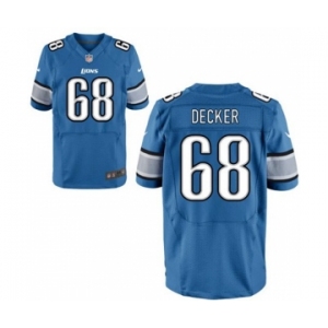 Men Detroit Lions #68 Taylor Decker Light Blue Elite Jersey