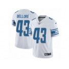 Men Nike Detroit Lions #43 Nick Bellore Elite White NFL Jersey