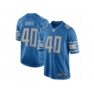 Men's Detroit Lions #40 Jarrad Davis Nike Blue 2017 Draft Pick Game Jersey