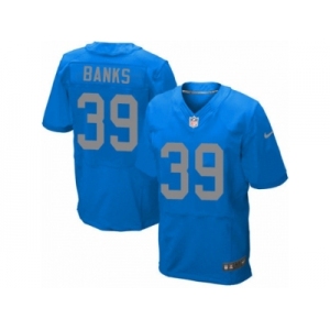 Men's Nike Detroit Lions #39 Johnthan Banks Elite Blue Alternate NFL Jersey