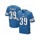 Men's Nike Detroit Lions #39 Johnthan Banks Elite Light Blue Team Color NFL Jersey