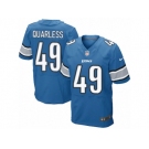 Men's Nike Detroit Lions #49 Andrew Quarless Elite Light Blue Team Color NFL Jersey