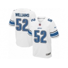 Men's Nike Detroit Lions #52 Antwione Williams Elite White NFL Jersey