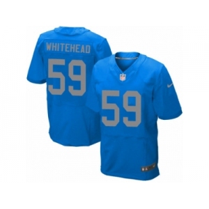 Men's Nike Detroit Lions #59 Tahir Whitehead Elite Blue Alternate NFL Jersey