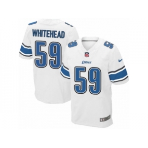 Men's Nike Detroit Lions #59 Tahir Whitehead Elite White NFL Jersey