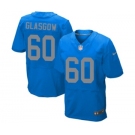 Men's Nike Detroit Lions #60 Graham Glasgow Elite Blue Alternate NFL Jersey