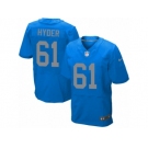 Men's Nike Detroit Lions #61 Kerry Hyder Elite Blue Alternate NFL Jersey