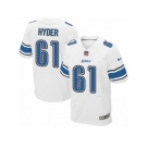 Men's Nike Detroit Lions #61 Kerry Hyder Elite White NFL Jersey