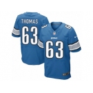 Men's Nike Detroit Lions #63 Brandon Thomas Elite Light Blue Team Color NFL Jersey