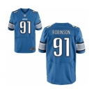 Men's Nike Detroit Lions #91 A'Shawn Robinson Elite Light Blue Team Color NFL Jersey