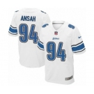 Men's Nike Detroit Lions #94 Ziggy Ansah Elite White NFL Jersey