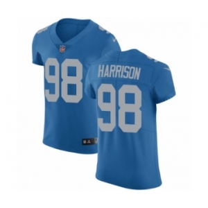 Men's Nike Detroit Lions #98 Damon Harrison Blue Alternate Vapor Untouchable Elite Player NFL Jersey