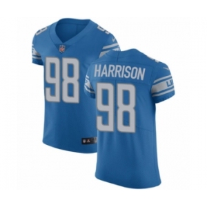 Men's Nike Detroit Lions #98 Damon Harrison Blue Team Color Vapor Untouchable Elite Player NFL Jersey