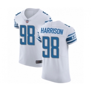 Men's Nike Detroit Lions #98 Damon Harrison White Vapor Untouchable Elite Player NFL Jersey