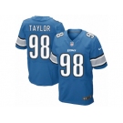 Men's Nike Detroit Lions #98 Devin Taylor Elite Light Blue Team Color NFL Jersey