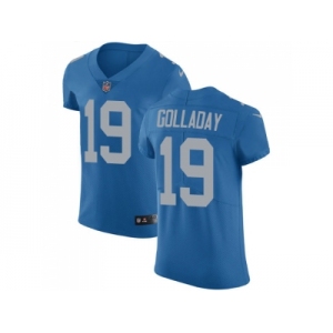 Nike Detroit Lions #19 Kenny Golladay Blue Throwback Men Stitched NFL Vapor Untouchable Elite Jersey