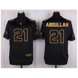 Nike Detroit Lions #21 Ameer Abdullah Black Pro Line Gold Collection Jersey[Elite]