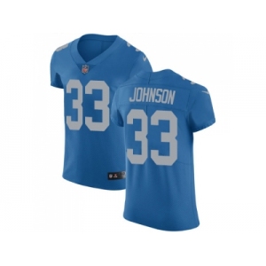 Nike Detroit Lions #33 Kerryon Johnson Blue Throwback Men Stitched NFL Vapor Untouchable Elite Jersey