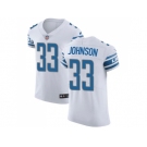 Nike Detroit Lions #33 Kerryon Johnson White Men Stitched NFL Vapor Untouchable Elite Jersey