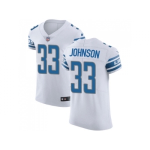 Nike Detroit Lions #33 Kerryon Johnson White Men Stitched NFL Vapor Untouchable Elite Jersey