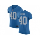 Nike Detroit Lions #40 Jarrad Davis Blue Throwback Men Stitched NFL Vapor Untouchable Elite Jersey