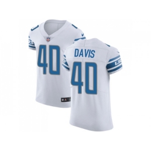 Nike Detroit Lions #40 Jarrad Davis White Men Stitched NFL Vapor Untouchable Elite Jersey